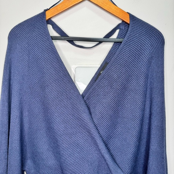 Love Tree Chic And Cozy Wrap Shoulder Vneck Sweater Dolman Sleeve Size XL - Picture 2 of 10